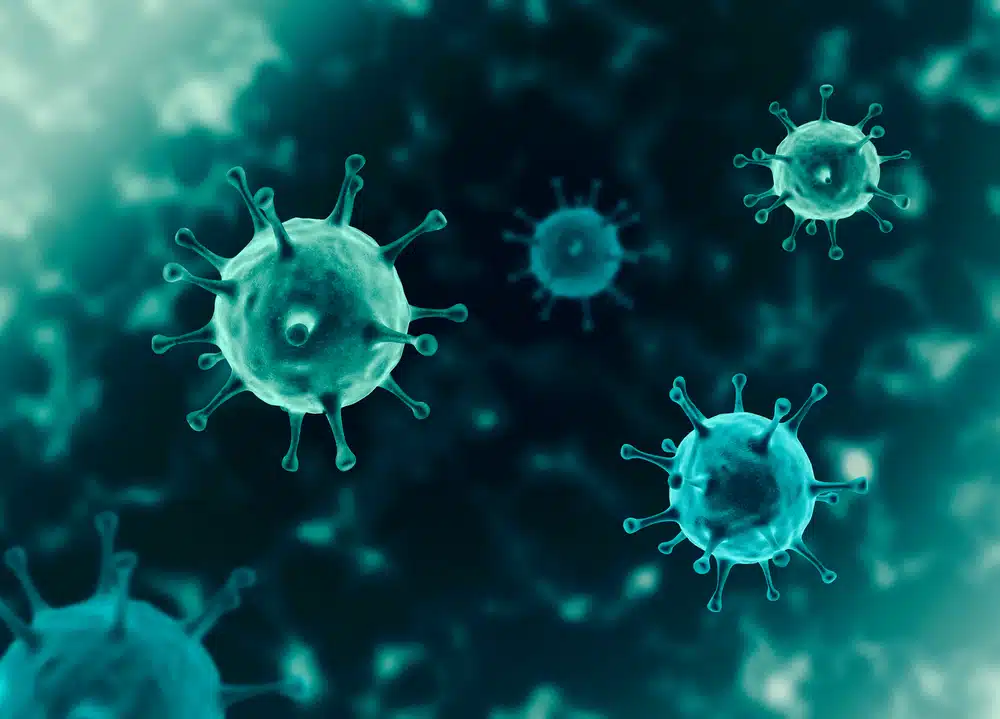 Covid-19,,Coronavirus,Outbreak,,Virus,Floating,In,A,Cellular,Environment,,