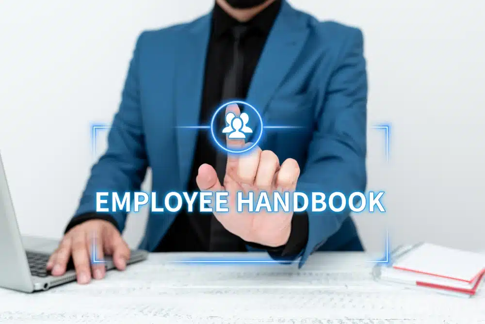 Handwriting,Text,Employee,Handbook.,Business,Concept,Document,That,Contains,An