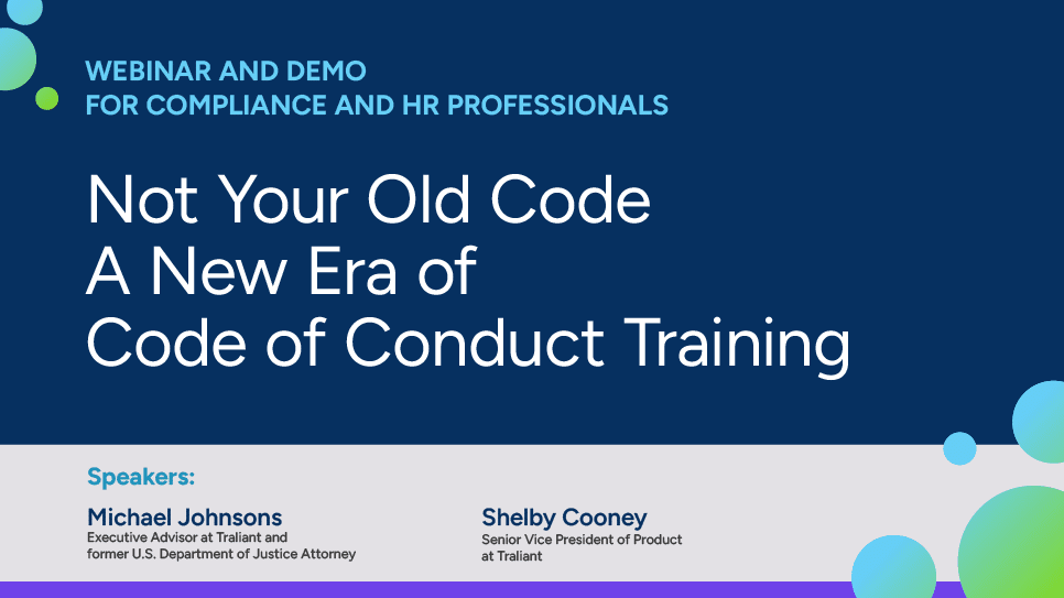 Banner image for webinar: A new era of code of conduct training