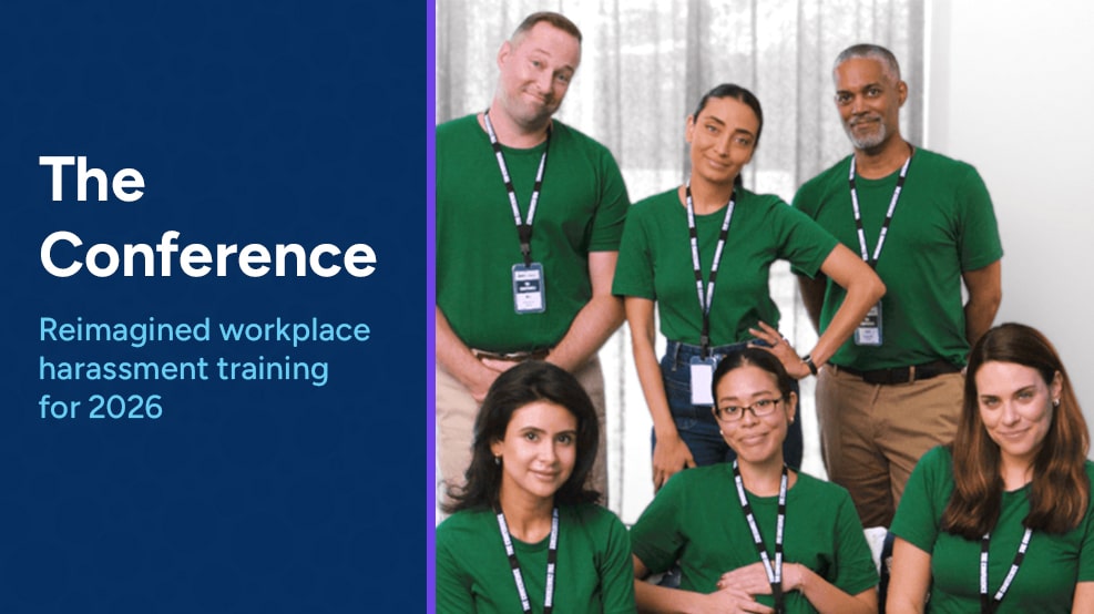 Image depicting a group of colleagues at a conference